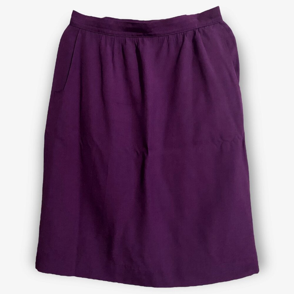 Vintage Purple Knee Length Skirt